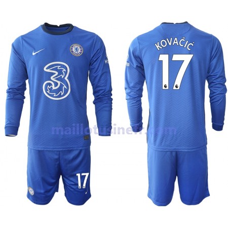Maillot de Foot Chelsea Mateo Kovacic 17 Domicile 2020-21 Manches Longues - Enfant